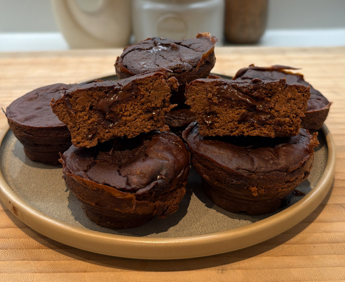High-Protein Fudgy Chocolate Muffins